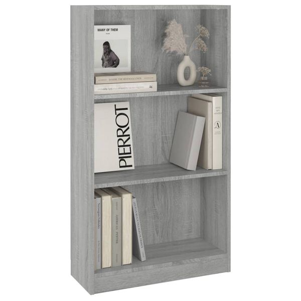 vidaXL Biblioth&egrave;que Sonoma gris 60x24x109 cm Bois d'ing&eacute;nierie