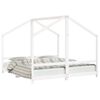 vidaXL Cadre de lit d'enfant blanc 2x(90x190) cm bois de pin massif