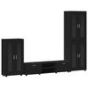 vidaXL Ensemble meuble TV FLORIN 3 pc Noir Bois d'ing&eacute;nierie