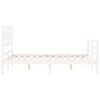 vidaXL Cadre de lit sans matelas blanc 120x200 cm bois massif