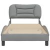 vidaXL Cadre de lit sans matelas Hvar gris clair 90x200 cm tissu