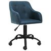 vidaXL Chaises pivotantes &agrave; manger lot de 4 bleu tissu