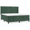 vidaXL Sommier &agrave; lattes de lit et matelas Vert fonc&eacute; 180x200cm Velours