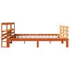 vidaXL Cadre de lit et t&ecirc;te de lit sans matelas cire marron 180x200 cm