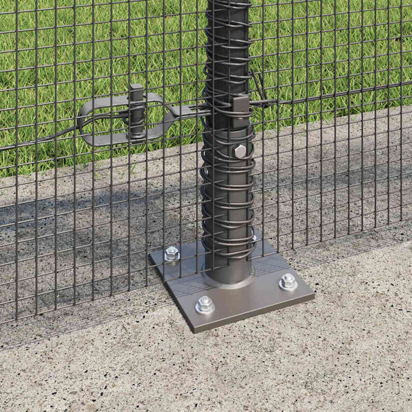 vidaXL Poteau de cl&ocirc;ture. Gris 100 x 1 m (maille 12 x 12 mm)