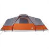 vidaXL Tente &agrave; d&ocirc;me 11 personnes gris et orange imperm&eacute;able