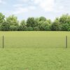 vidaXL Cl&ocirc;ture avec poteau Gris 0,4 x 50 m Acier et PVC