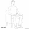 vidaXL Fauteuil avec accoudoirs marron 55 cm velours