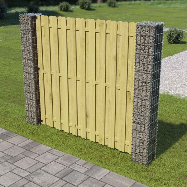 vidaXL Poteau de cl&ocirc;ture. 2 pcs Argent&eacute; 20 x 20 x 190 cm M&eacute;tal