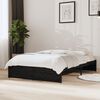 vidaXL Cadre de lit sans matelas noir bois massif 120x190 cm