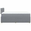 vidaXL Sommier &agrave; lattes de lit et matelas gris clair 120x190 cm tissu