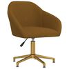 vidaXL Chaises pivotantes &agrave; manger lot de 6 marron velours