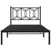 vidaXL Cadre de lit métal sans matelas avec tête de lit noir 107x203cm