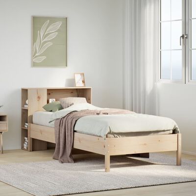 vidaXL Lit bibliothèque sans matelas 90x190 cm bois de pin massif