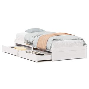vidaXL Cadre de lit sans matelas blanc 90x190 cm bois de pin massif
