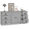vidaXL Buffets 3 pcs Sonoma gris Bois d'ing&eacute;nierie