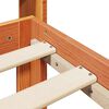 vidaXL Cadre de lit avec stockage 2 pcs Cire marron Bois de Pin Massif