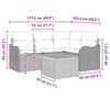 vidaXL Ensemble de canap&eacute; de jardin 5 pcs Noir et Cr&egrave;me polyrotin