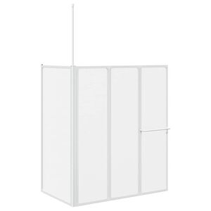 vidaXL &Eacute;cran de bain D&eacute;poli 120 x 70 x 137 cm Aluminium