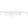 vidaXL Cadre de lit m&eacute;tal sans matelas blanc 150x200 cm