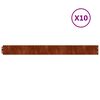 vidaXL Bordure de Pelouse 10 pc 10 x 103 cm Acier patin&eacute; Rouill&eacute;