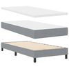 vidaXL Lit &agrave; ressorts avec matelas Gris clair 100 x 200 cm tissu