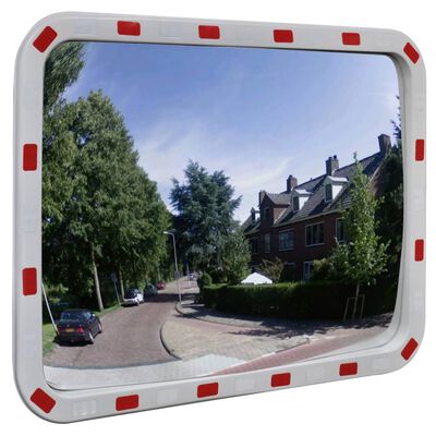 vidaXL Miroir de trafic convexe rectangulaire 60x80cm et réflecteurs
