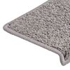 vidaXL Tapis d'escalier 30 pi&egrave;ces 65 x 21 x 4 cm Gris Bord rectangulaire