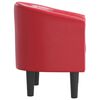 vidaXL Chaise cabriolet rouge similicuir