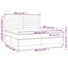 vidaXL Sommier &agrave; lattes de lit et matelas et LED Cr&egrave;me 200x200cm Tissu