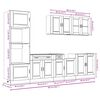 vidaXL Ensemble d'armoires de cuisine 7 pcs Kalmar bois d'ing&eacute;nierie