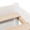 vidaXL Lit biblioth&egrave;que sans matelas blanc 140x200 cm bois pin massif