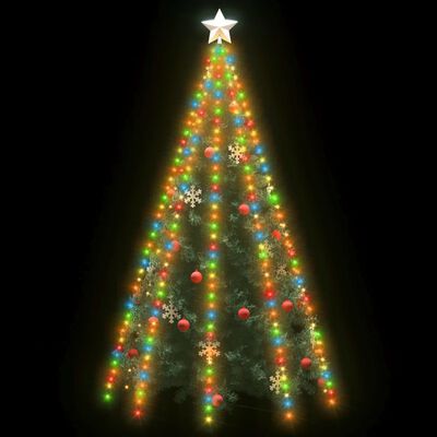 vidaXL Guirlande lumineuse d'arbre de Noël 400 LED colorées 400 cm