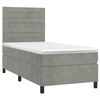 vidaXL Sommier &agrave; lattes de lit matelas LED Gris clair 80x200cm Velours
