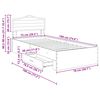 vidaXL Cadre de lit Ch&ecirc;ne Sonoma 70 x 190 cm Bois d'ing&eacute;nierie