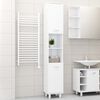 vidaXL Armoire de salle de bain Blanc brillant Bois d'ing&eacute;nierie