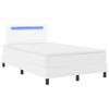 vidaXL Lit &agrave; ressorts avec matelas Blanc 120 x 200 cm Simili cuir