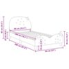 vidaXL Cadre de lit pour enfants avec t&ecirc;te de lit Rose 90 x 200 cm