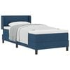 vidaXL Lit &agrave; ressorts avec coussin Bleu 200 x 90 cm tissu