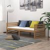 vidaXL Lit de repos et matelas 90x200cm Marron miel Bois de pin massif