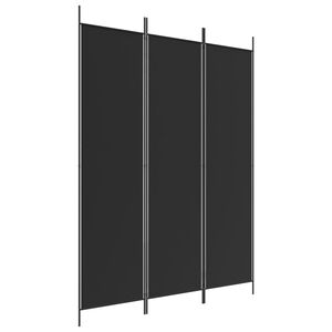 vidaXL Cloison de s&eacute;paration 3 panneaux Noir 150x200 cm Tissu