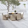 vidaXL Ensemble &agrave; manger de jardin 7 pcs Marron