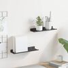 vidaXL &Eacute;tag&egrave;re flottante 2 pcs Noir 30 x 9 x 2,5 cm Acier