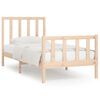 vidaXL Cadre de lit sans matelas 75x190 cm bois massif