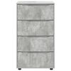 vidaXL Armoires de rangement 2 pcs Gris béton 60 x 48 x 105 cm