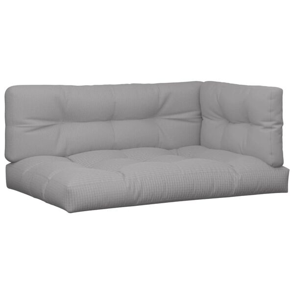 vidaXL Coussins de palette lot de 5 gris tissu