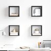 vidaXL &Eacute;tag&egrave;res cube murales 4 pcs gris brillant 22x15x22 cm