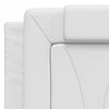 vidaXL Lit Viana avec matelas blanc 120x200 cm similicuir