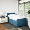 vidaXL Sommier &agrave; lattes de lit avec matelas bleu 80x200 cm velours
