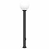 vidaXL Borne lumineuse avec sortie 120 cm Noir IP44